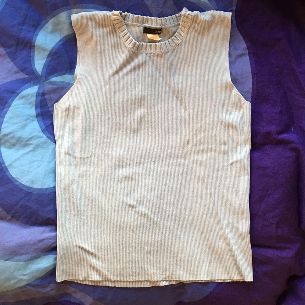 J. Crew baby blue silk tank